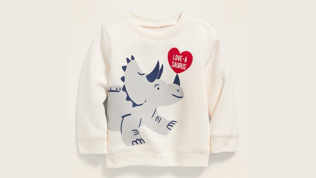sweater featuring dinosaur saying Love-a-saurus