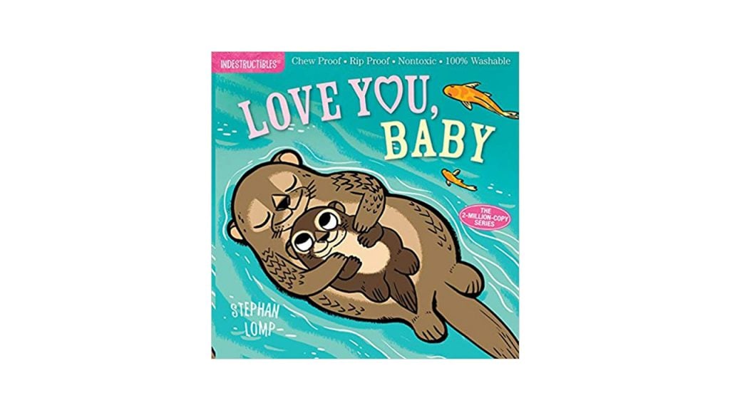 book featuring mother otter swimming with baby otter