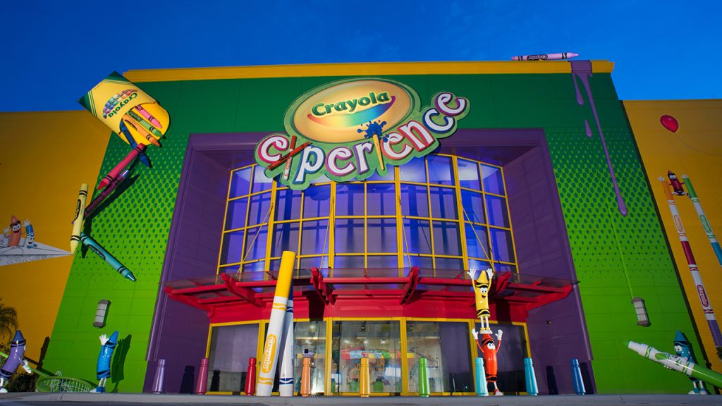 Facade of the Crayola Experience building in Orlando