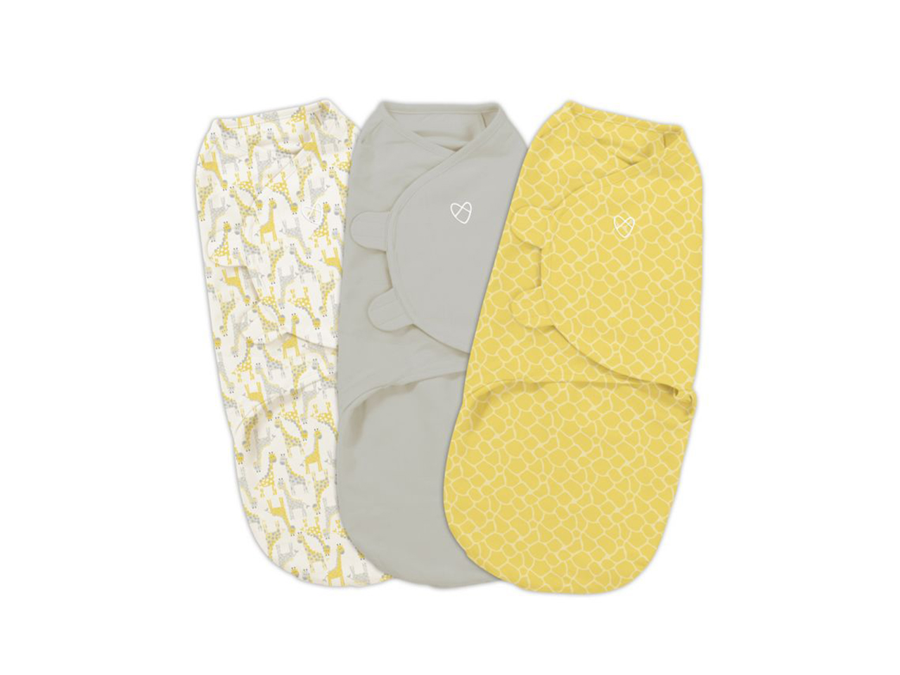 Summer Infant® SwaddleMe® 3-Pack Small/Medium Safari Swaddles in Grey/Yellow