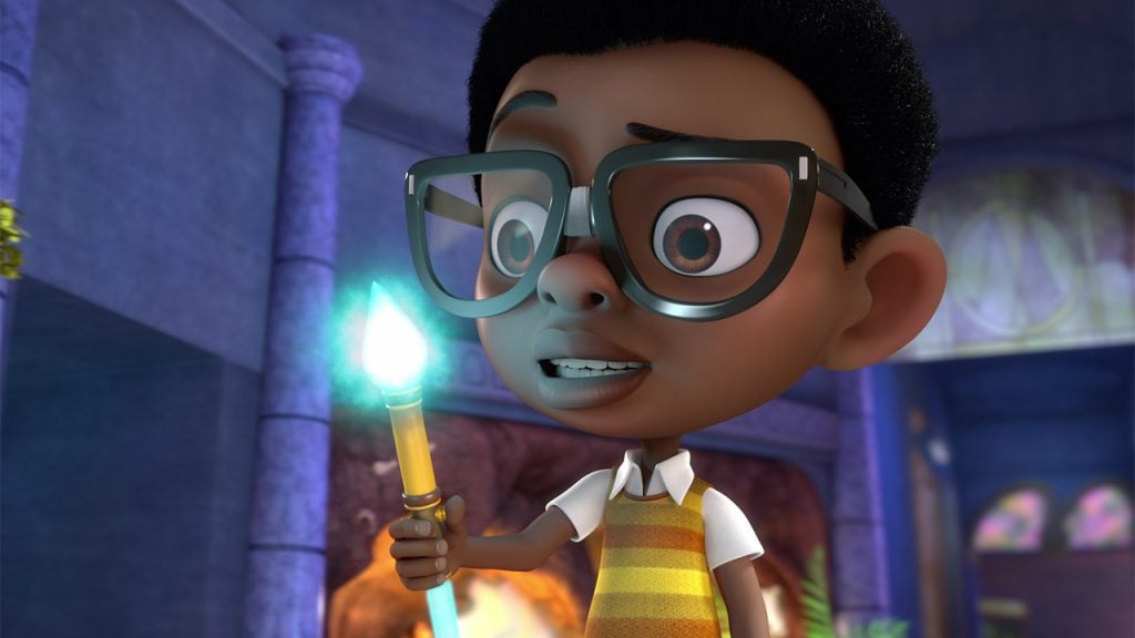 Promo image for Motown Magic showing a boy holding a glowing paintbrush