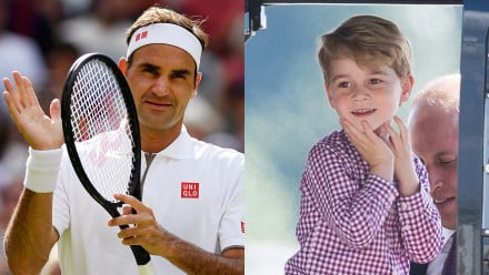 Diptych or Roger Federer and Prince George