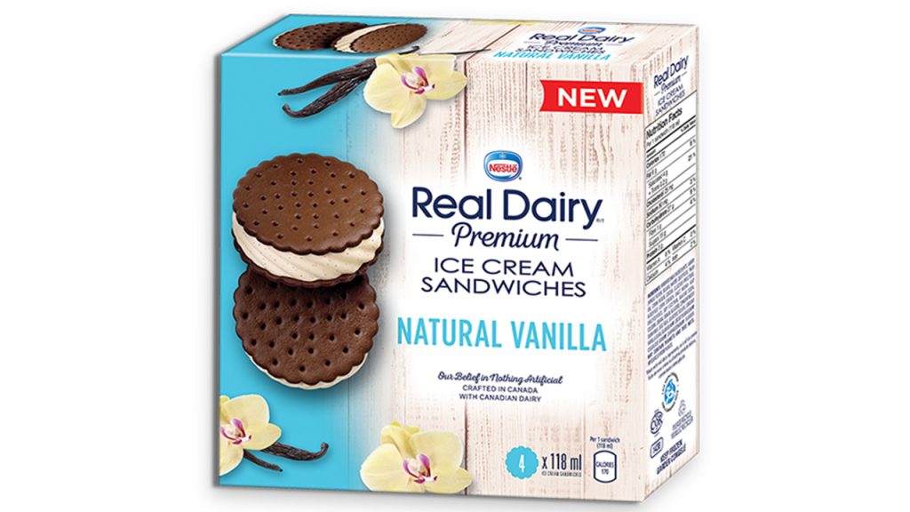 real dairy premium ice cream sandwiches