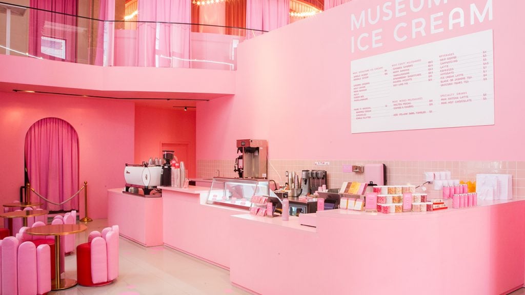 pink ice cream shop