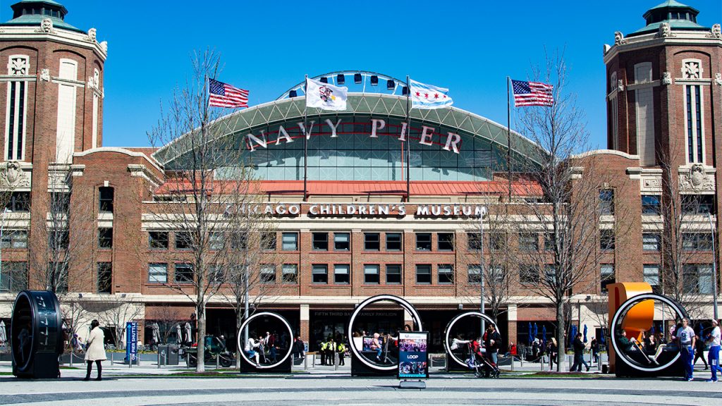 Photo of the entrance to Navy Pier in Chicago