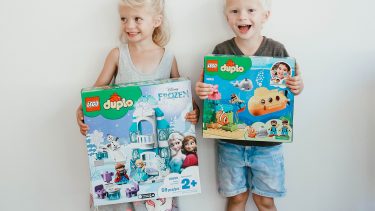 Michele Philip's kids develop sibling bonding in real time playing with LEGO Duplo sets