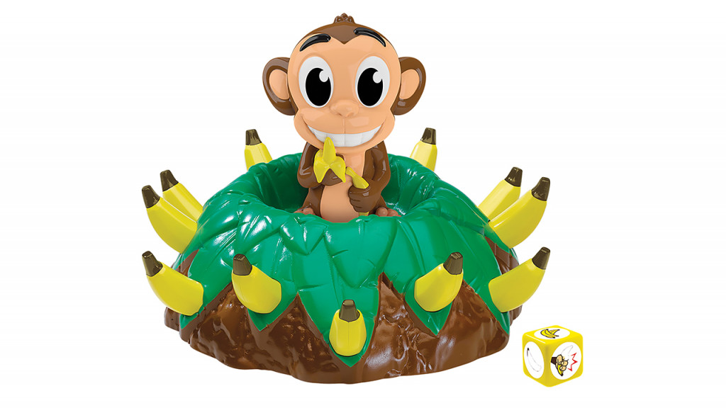 Banana blast toy with monkey and bananas