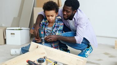 Father and son show how you can pull off a home renovation with kids by involving them in the process