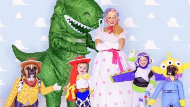 Jillian Harris and her family dressed as characters from Toy Story