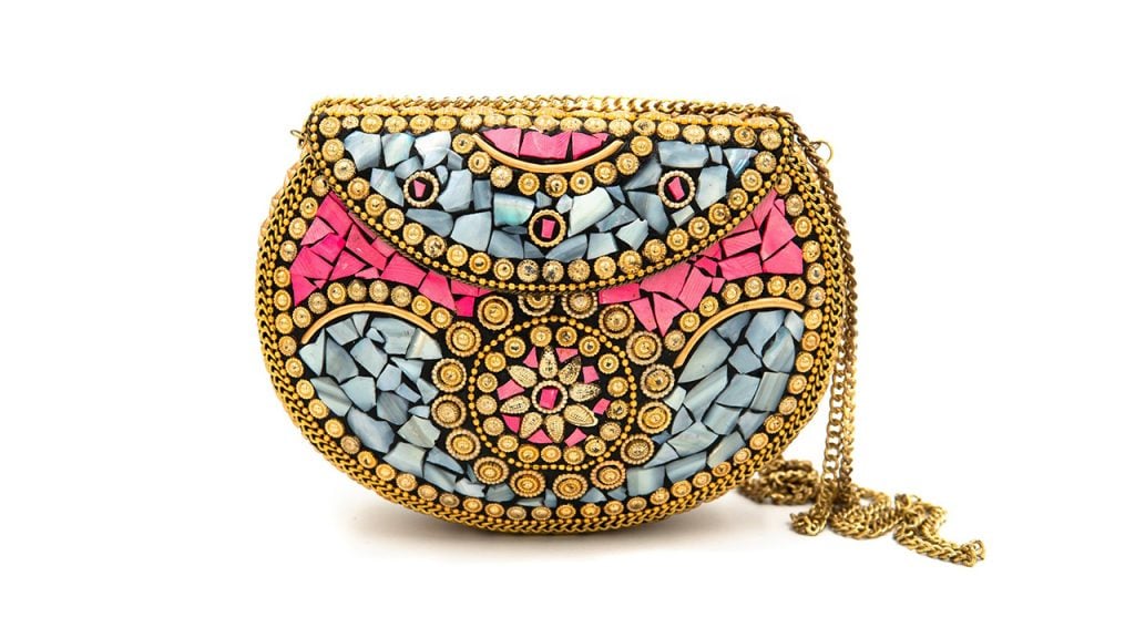 mosaic covered purse
