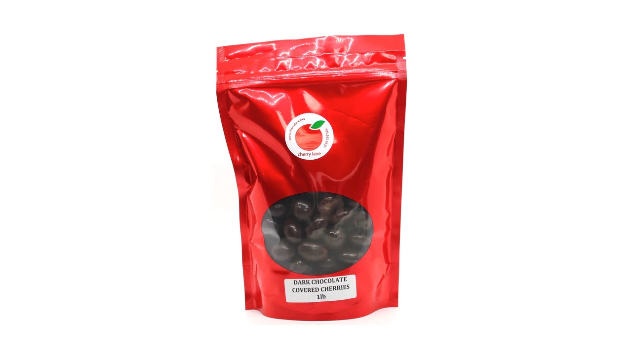 red bag of chocolate covered cherries