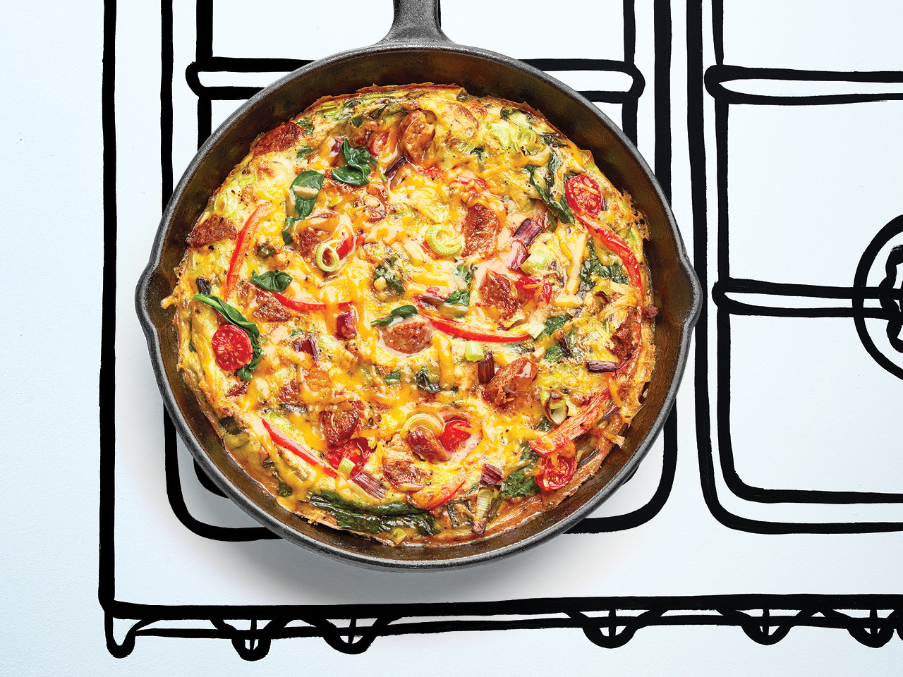 How to make a frittata using kitchen scraps