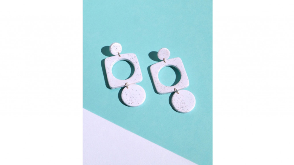 Contemporary clay earrings
