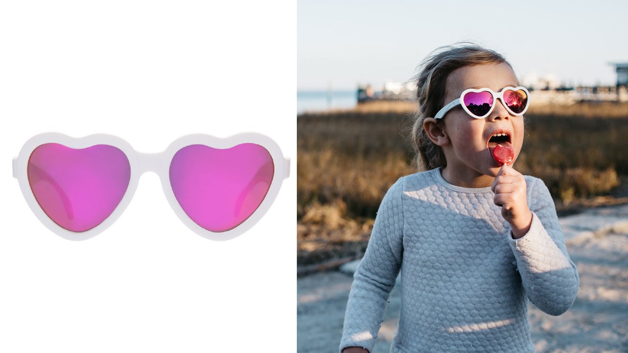 heart-shaped kids sunglasses