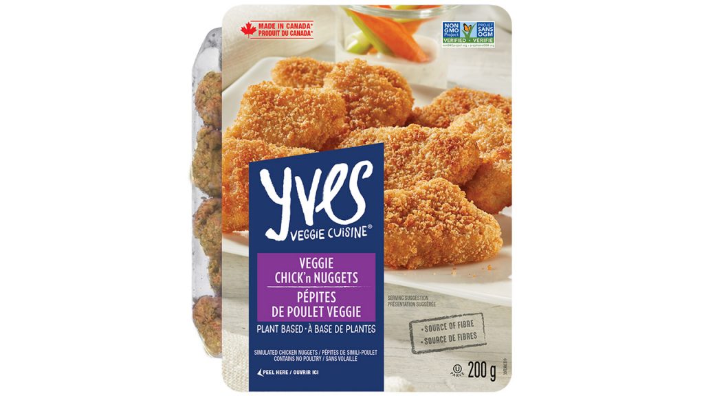 plant-based nuggets in package