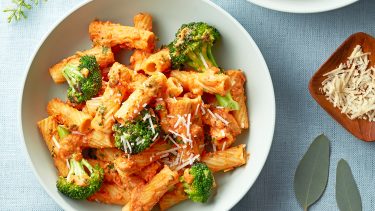 bowl of pasta with broccoli