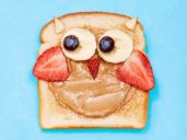toast decorated like an owl