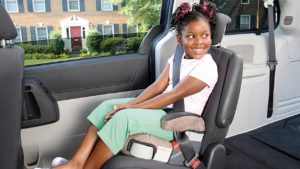 Child who made the transition to booster seat at age six