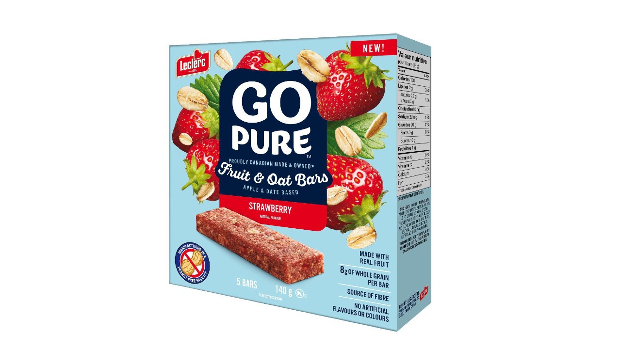 Go Pure Fruit and Oat Bars strawberry flavour
