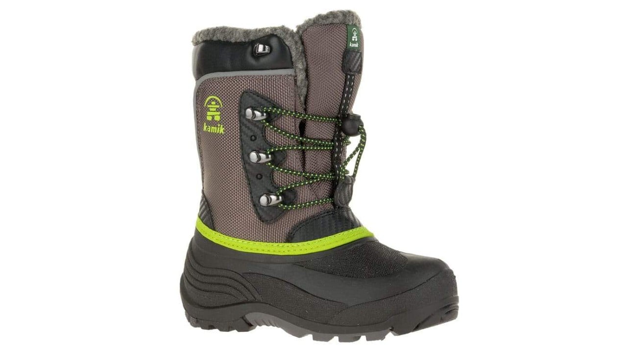 kids winter boots with bungee laces