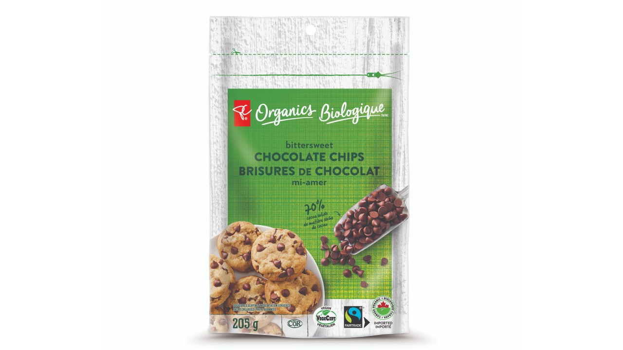 vegan chocolate chips in package