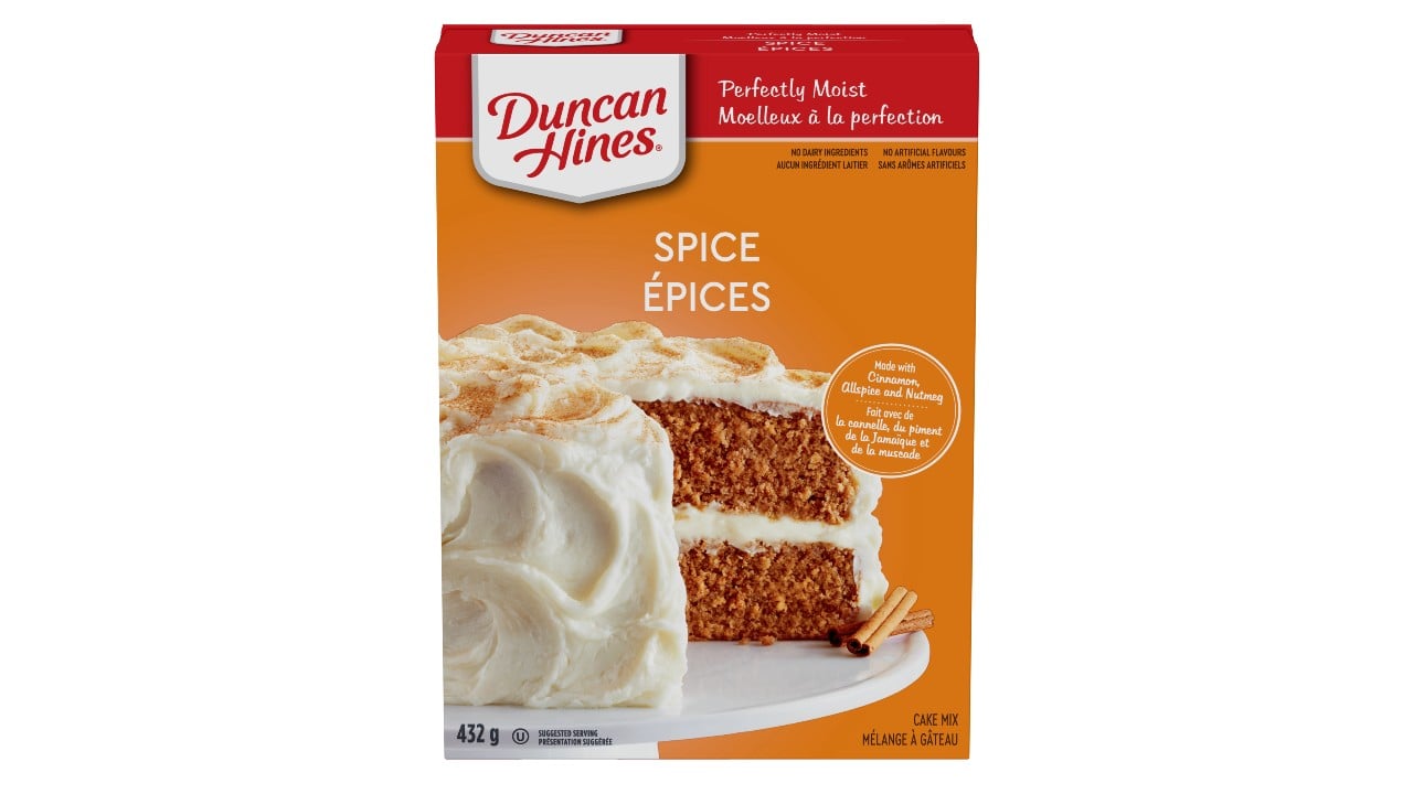 box of spice cake mix