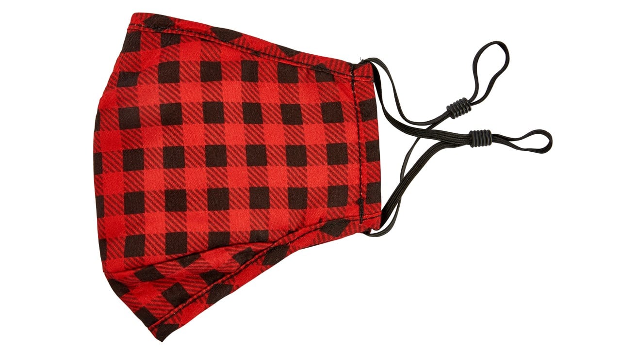 plaid face mask for adults