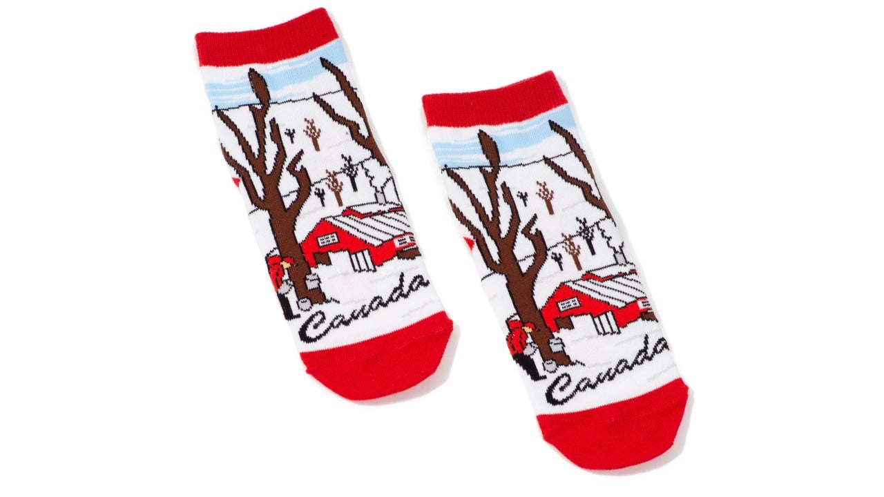 socks with maple syrup can print