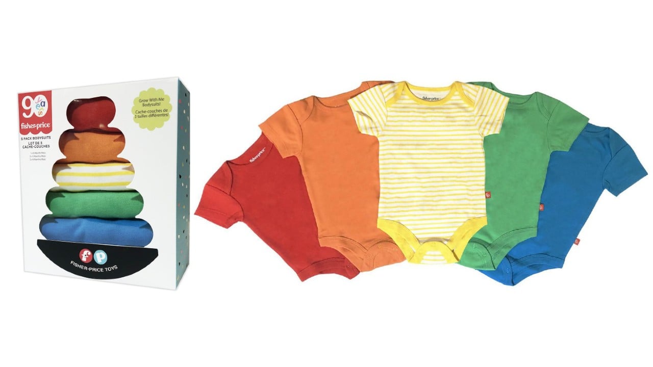 gift pack of colourful onesies for baby