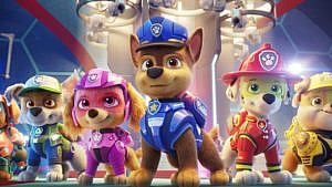 the paw patrol dogs all lined up