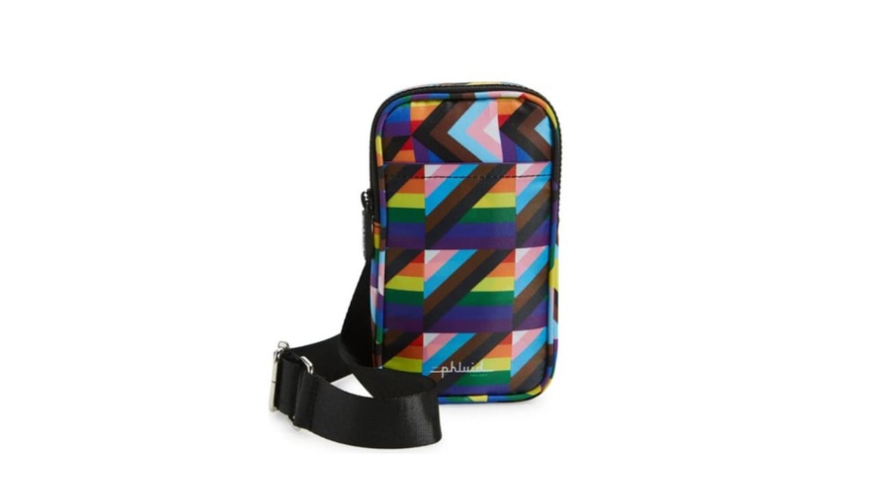 A rainbow-colored crossbody bag by Nordstrom