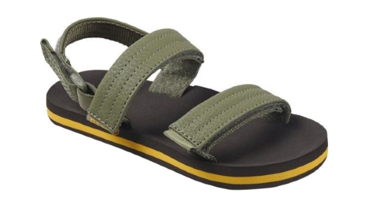 Olive green open-toe sandal