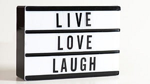 a letterbox that says LIVE LOVE LAUGH