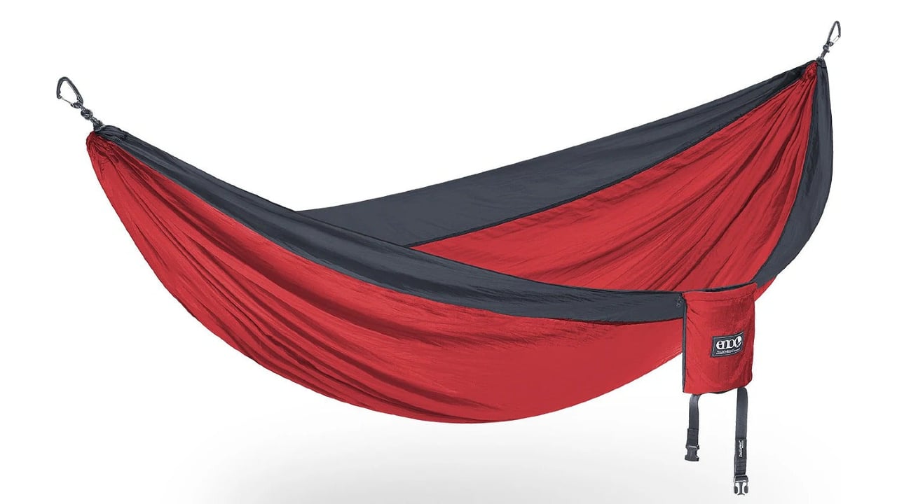 Red coloured hammock