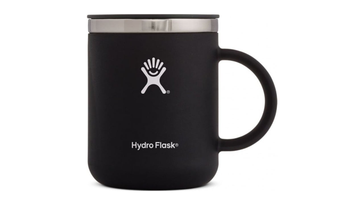 Black 12 ounce hydro flask mug