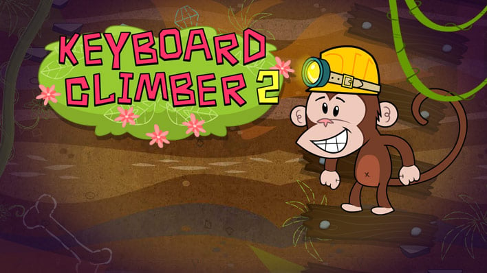 A screenshot of the game Keyboard Climber 2