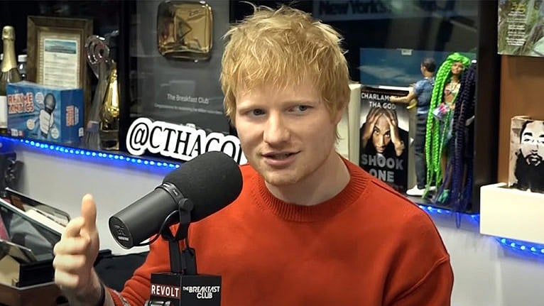 an image of ed sheeran in a recording studio