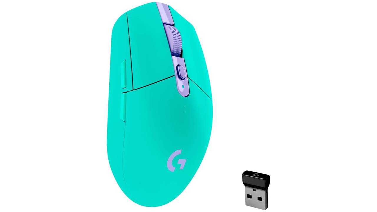 An image of an Aqua blue computer mouse withe a USB.