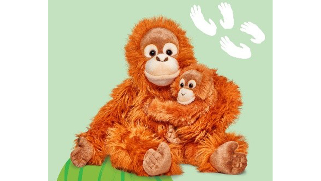 Orange orangutan stuffies