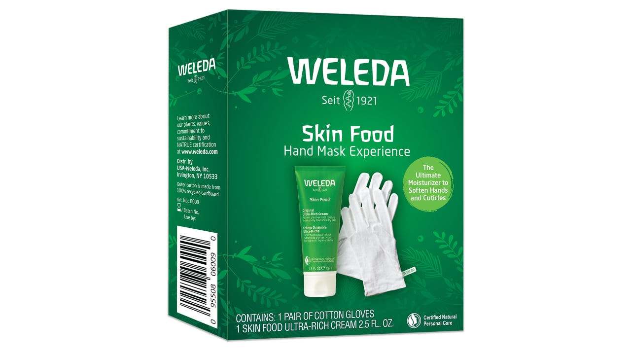 green box containing dry skin treatment for hands