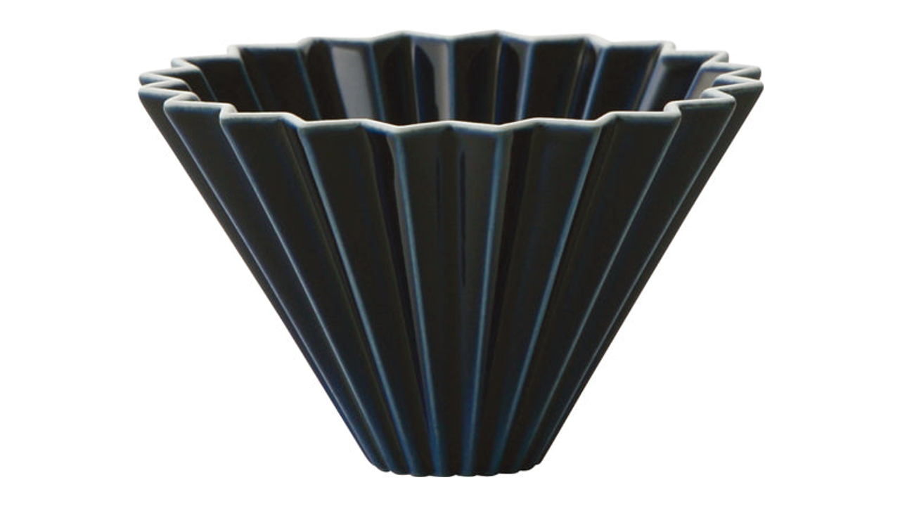navy ceramic coffee filter