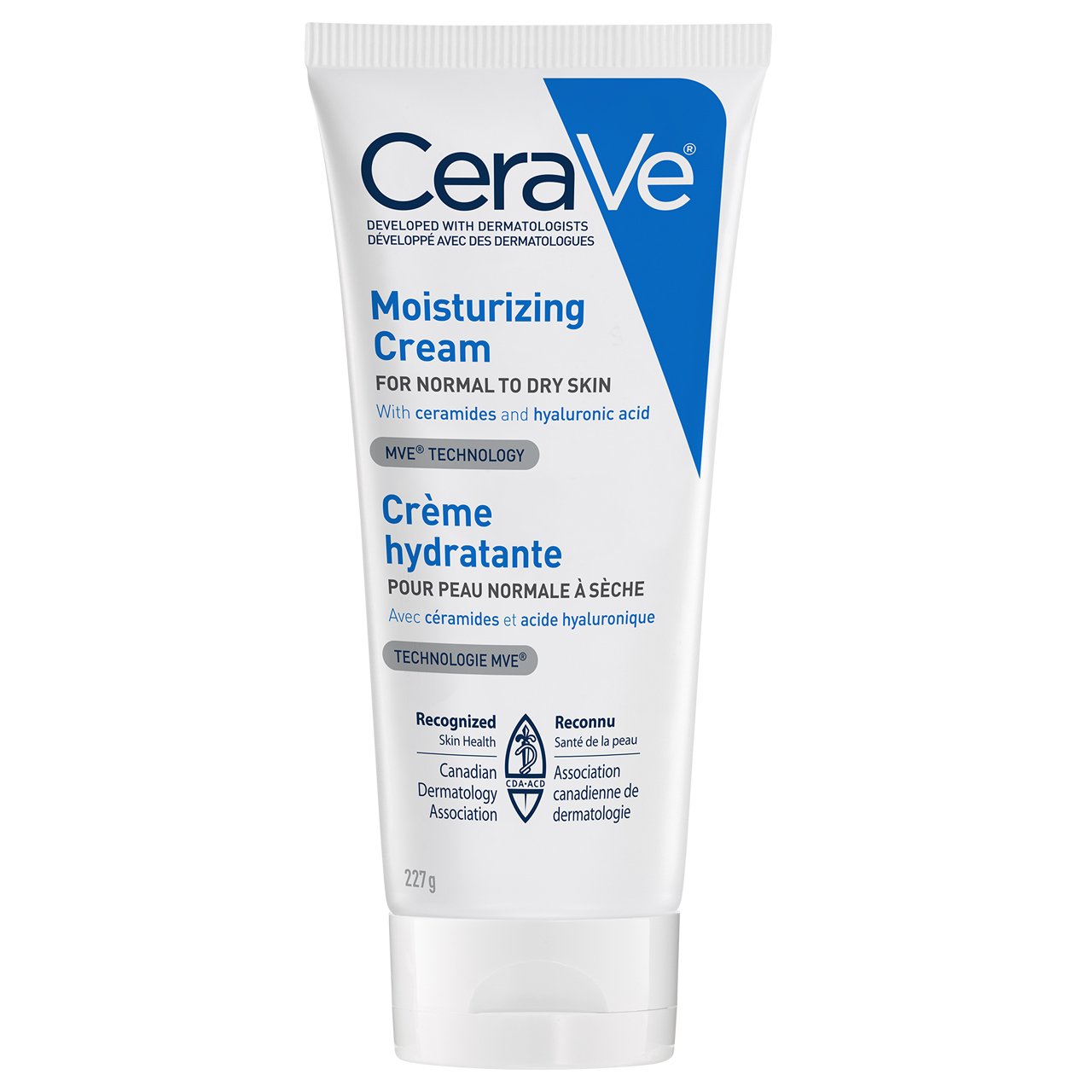 A photo of a tube of CeraVe moisturizing cream
