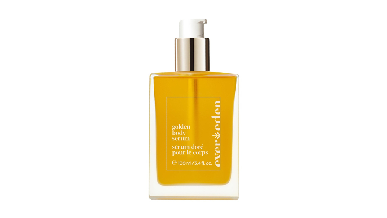 The hydrating body oil featuring Vitamin C and bakuchiol to brighten and smooth skin from Evereden