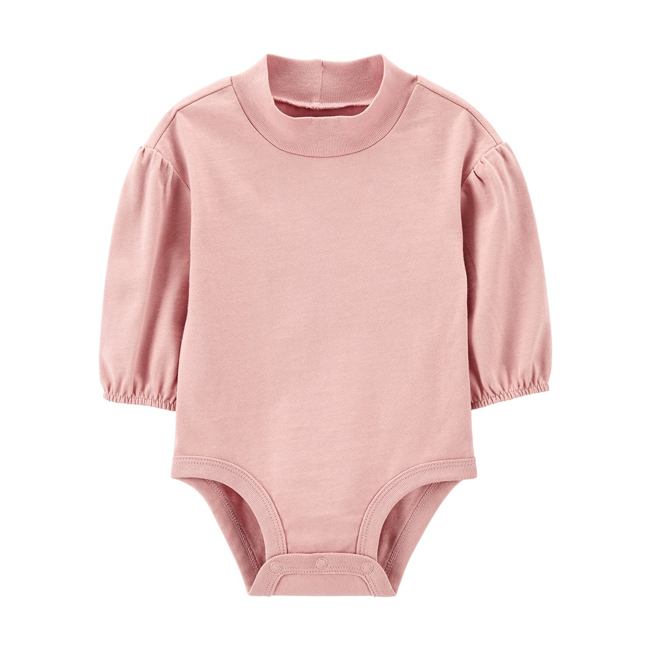 A soft pink bodysuit for babies.