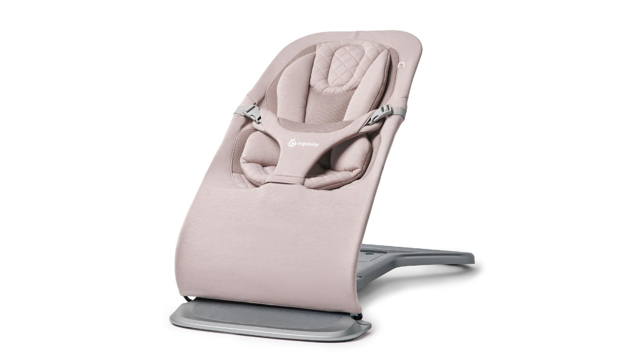 Evolve 3-in-1 Bouncer in Blush Pink with newborn insert