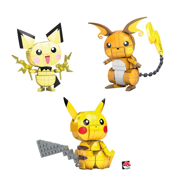 Mattel Mega Construx Pokémon Build & Show Pikachu Evolution Trio