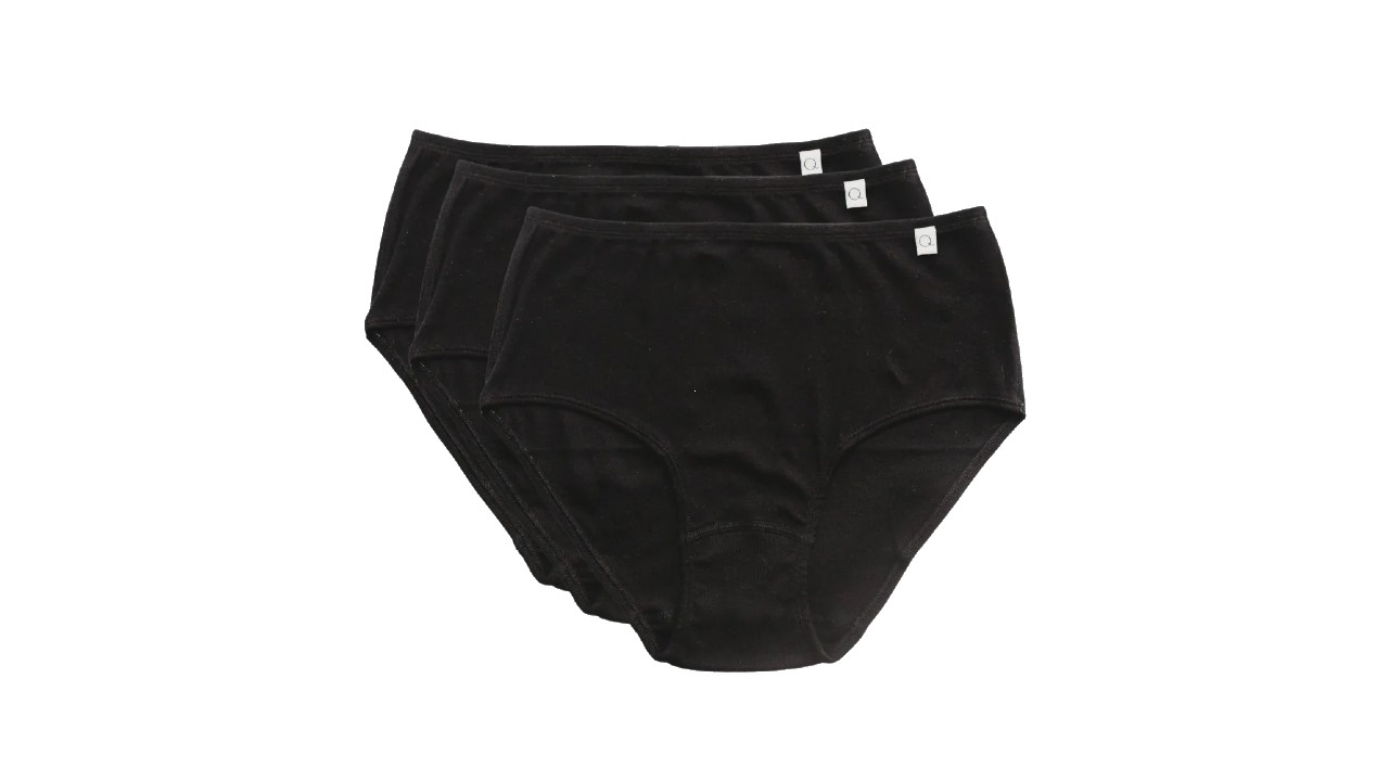 three pairs of black women's underwear