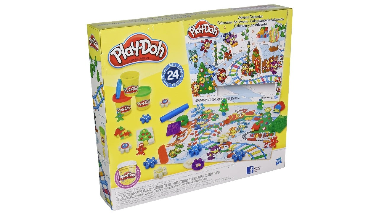 Play Doh advent calendar with dough and toys